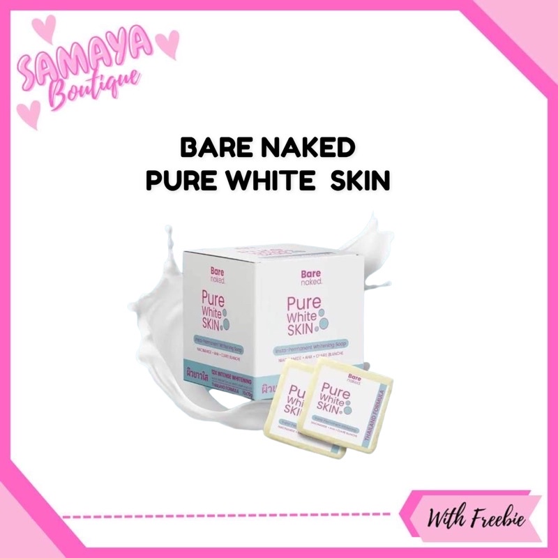 PURE WHITE SKIN BLEACHING AND SCAR SOAP BY BARENAKED- 1 BOX | Shopee ...