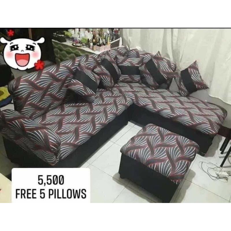 SALE‼CASH ON DELIVERY URATEX SOFA SET WITH FREE 5 PILLOWS‼ Shopee