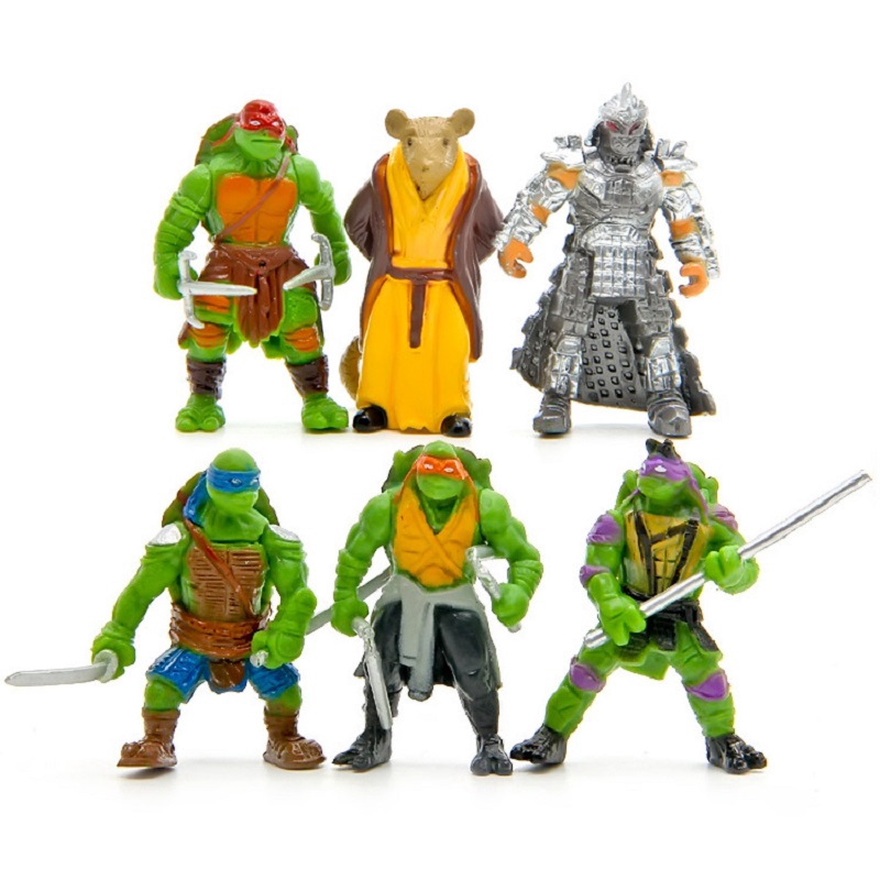 Cod 6Pcs/set Teenage Mutant Ninja Turtles TMNT Mini Figures Action ...