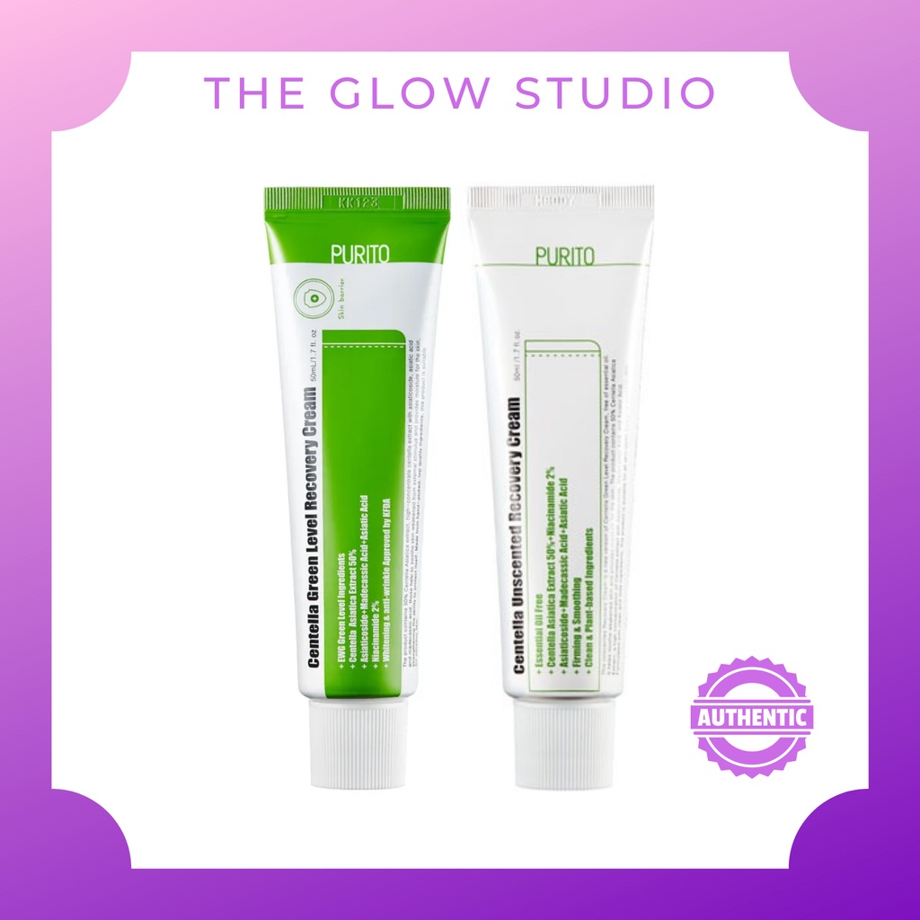 Purito Centella Green Level Or Unscented Recovery Cream 50Ml / 12Ml ...