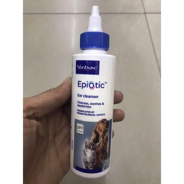 Virbac Epiotic Ear Cleanser 125ml. Used for cleaning dogs and cats