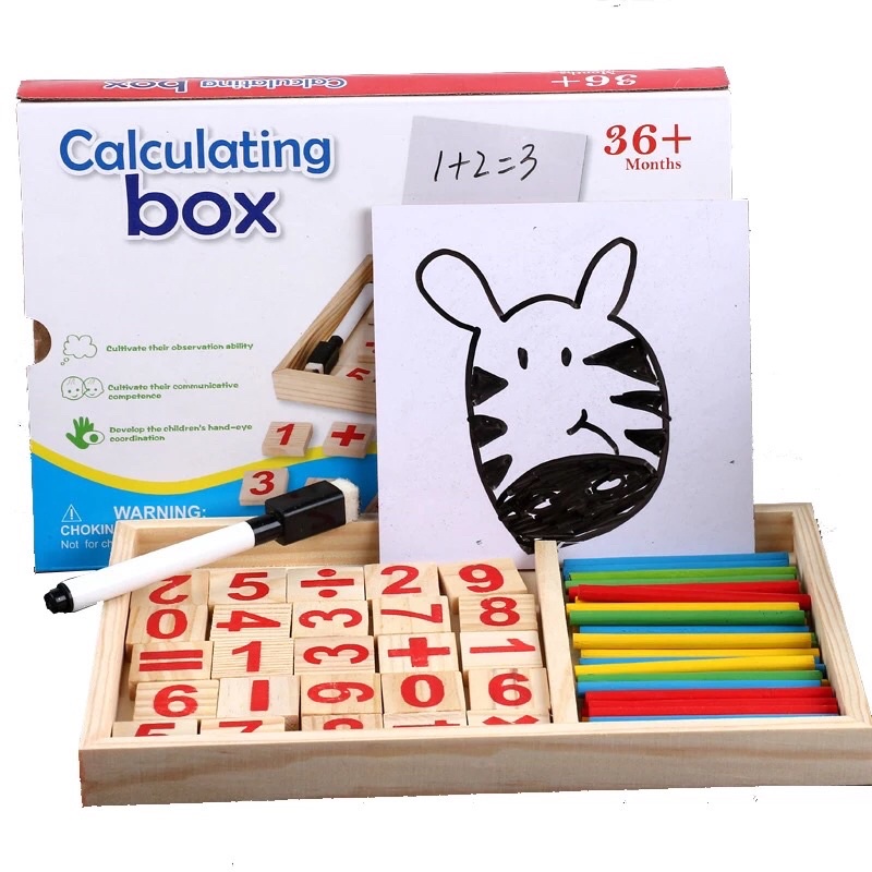 wooden Calculating Math set with mini whiteboard | Shopee Philippines