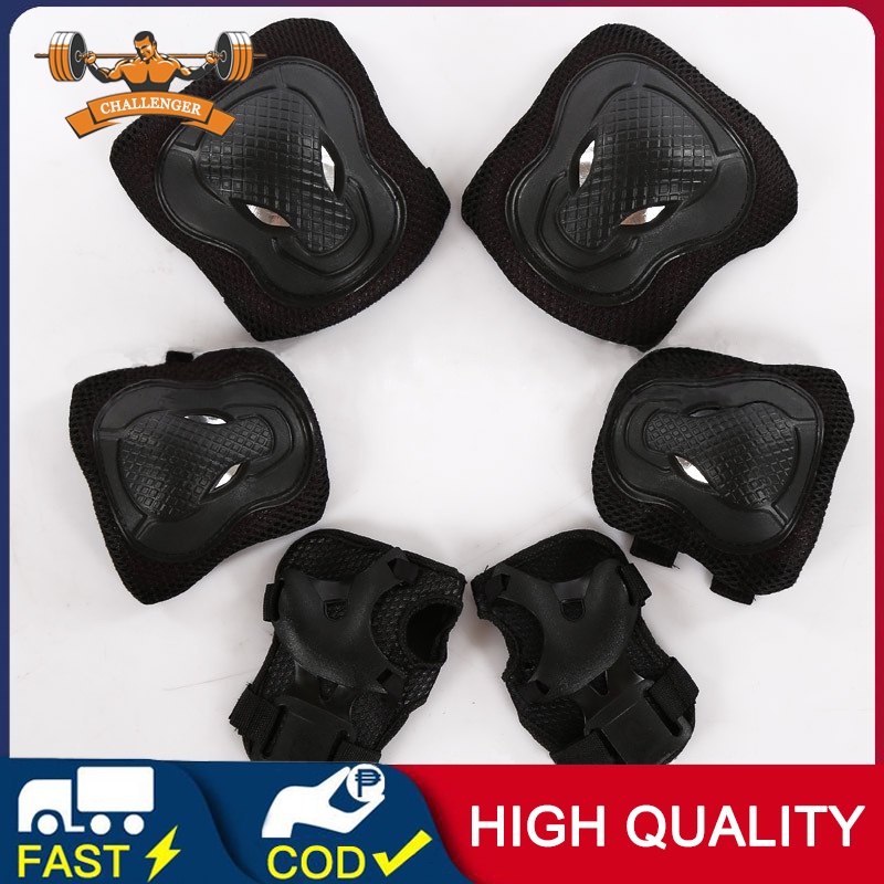 Safety Bull Head Adult Knee Pads Wholesale 6Piece Skating Thickened