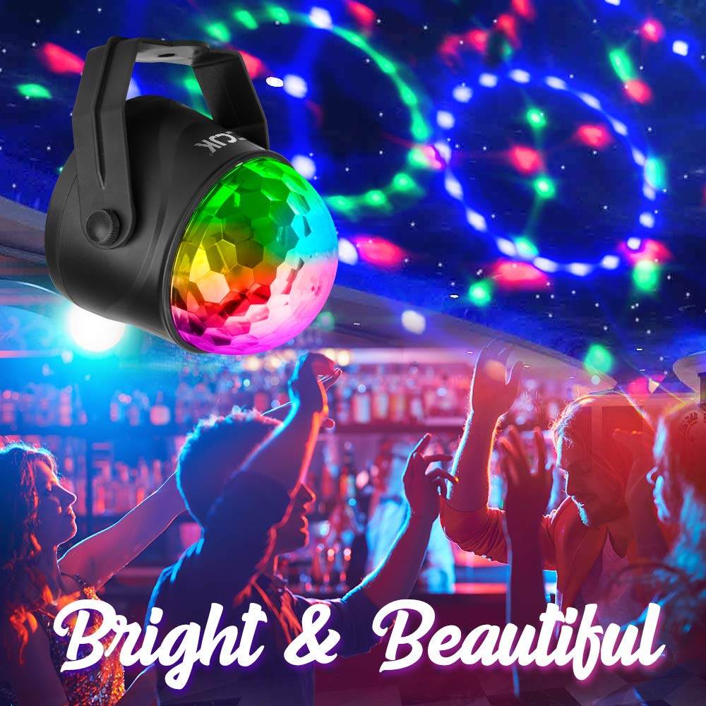 RGB LED Crystal Magic Ball Music Sensitive Sync Stage Effect Lighting ...