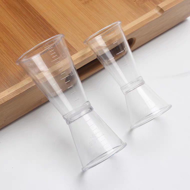 6pcs Plastic Double Jigger Measure Cups Double Sided Bar Cocktail Measuring  Jigger For Bar