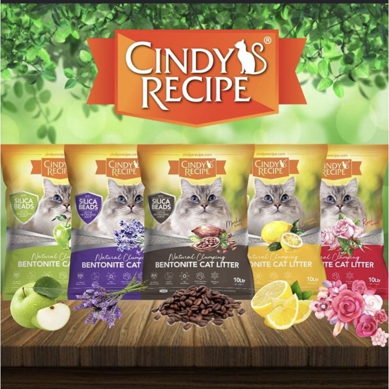 Cindy Recipe Natural Clumping Bentonite Cat Litter 10l Cindys Shopee