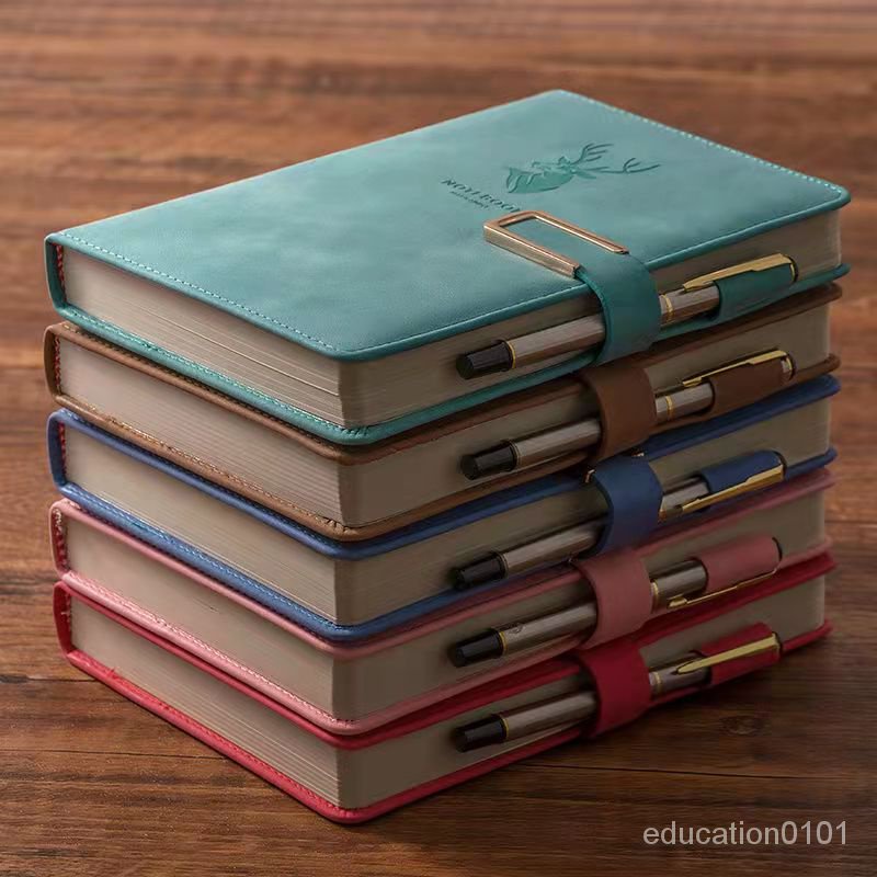 【Ready Stock】 416 Pages A5 Faux Leather Thick Business Notebook Sketch ...