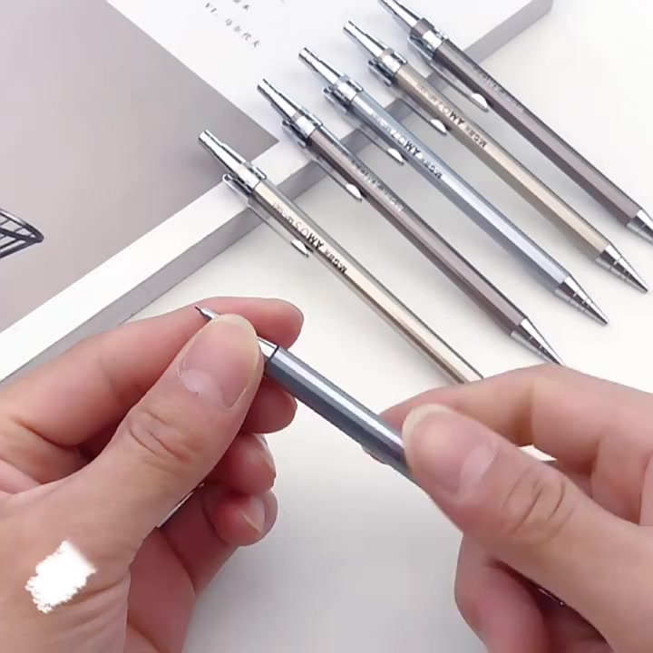 0.5/0.7mm Metal Mechanical Pencil 2B Automatic Pen Press Pen Automatic ...