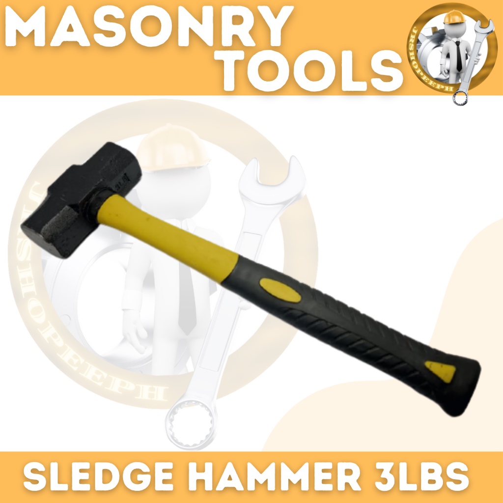 Jrshopeeph Sledge Hammer 3Lbs Yellow Maso High Quality Heavy Duty ...