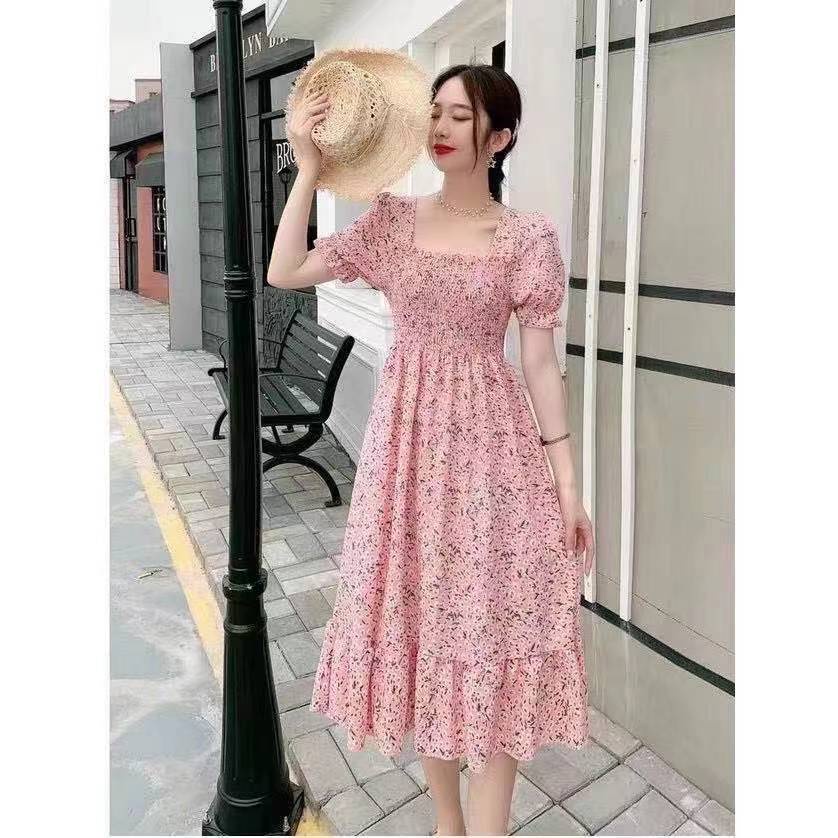 Korean long summer dress best sale