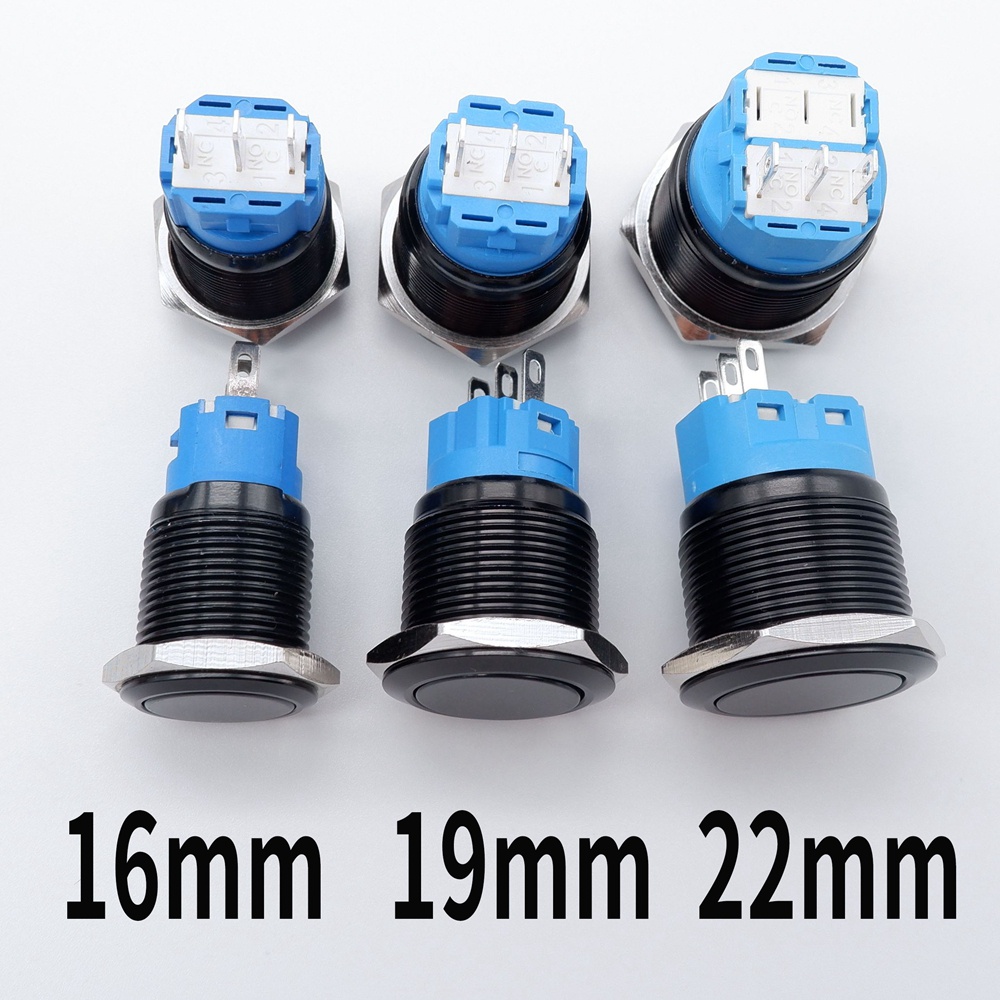 16mm 19mm 22mm Metal Button Switch Power Start Stop Waterproof No Light ...