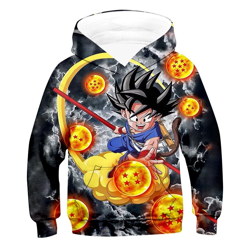 In Stocks New 3D Anime Dragon Ball Z Son Goku Cosplay Jacket Kids Hoodie