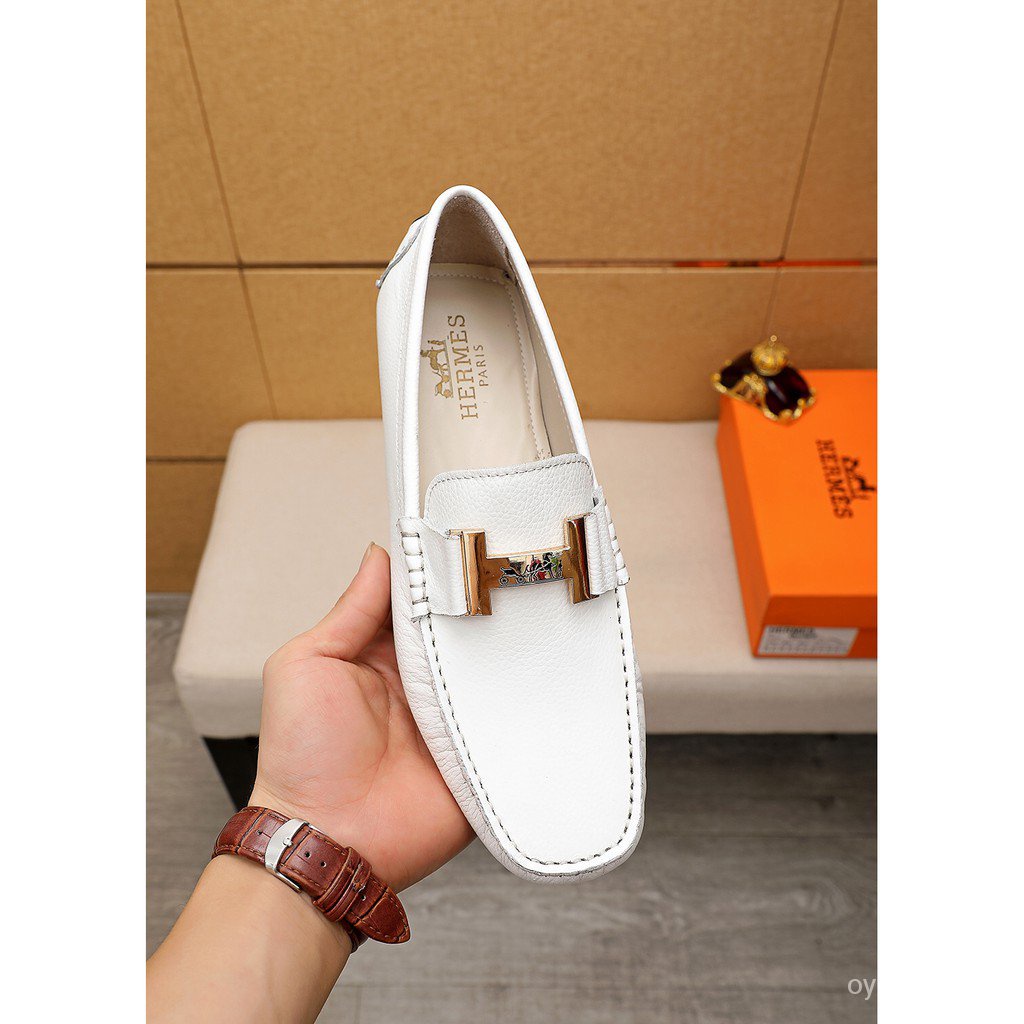 Hermes shoes white hot sale