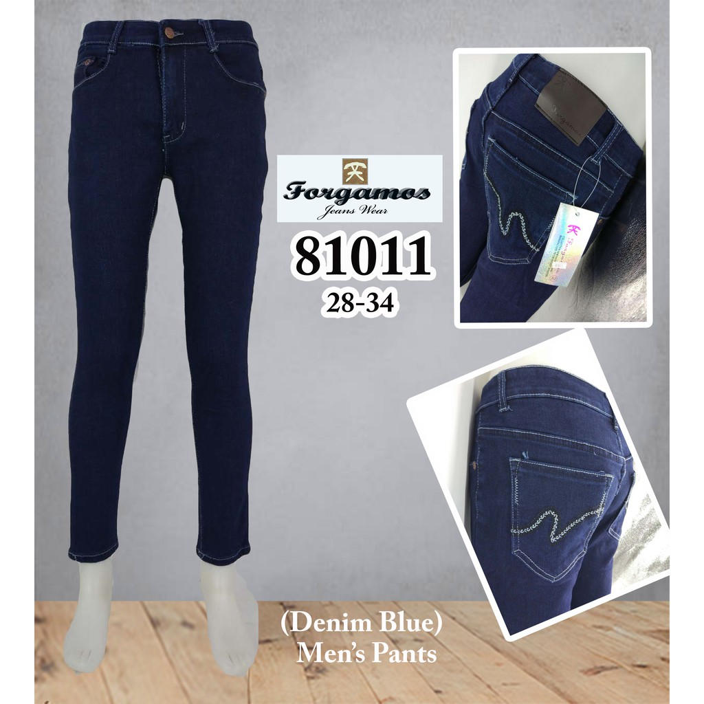 Forgamos #81021 Denim Blue Maong , Slim Fit Jeans ,Strechable Men's ...