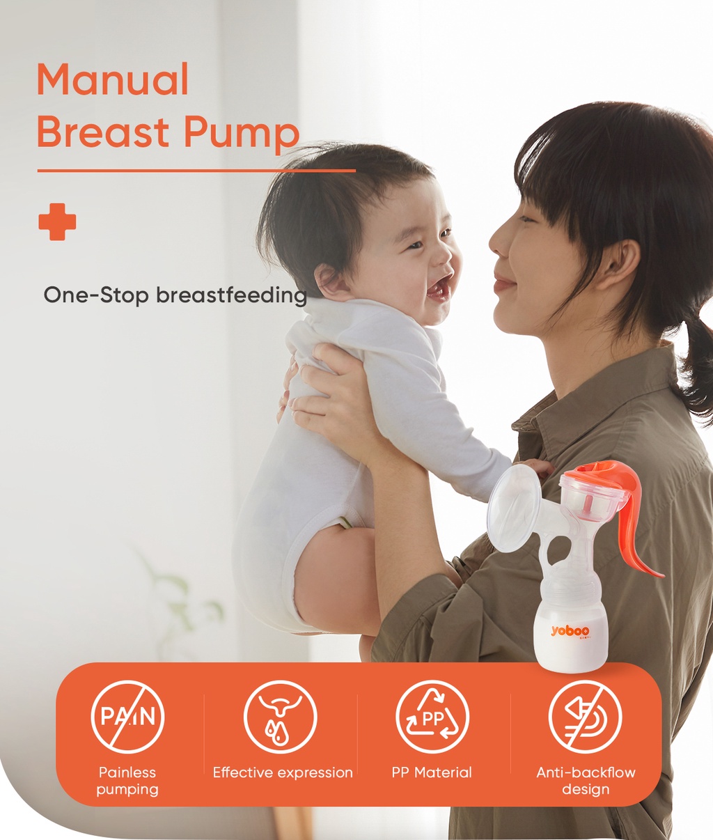 Yoboo Manual Breast Pump 1step breastfeeding Easytouse 160ML Feeding