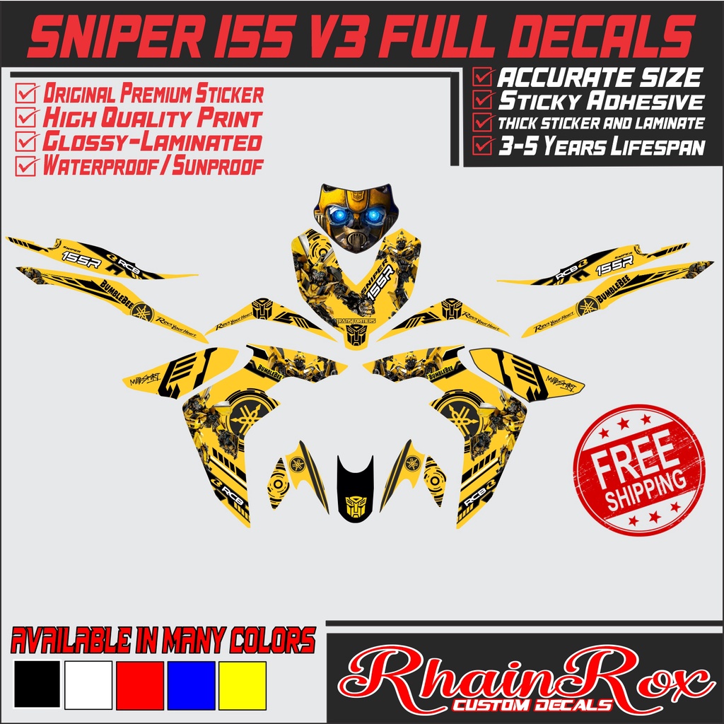 Transformer decals for deals motorcycles