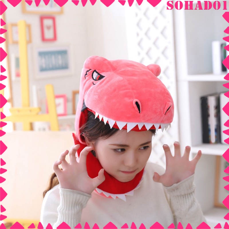 [sohad] Cute Dinosaur Head Hat Cosplay Headgear Adorable Photo Props ...