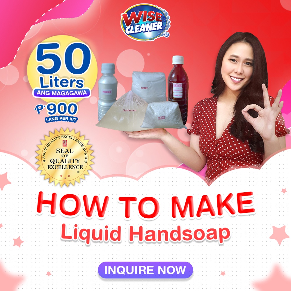 50L LIQUID HANDSOAP DIY KIT - WISE CLEANER [P04] | Shopee Philippines