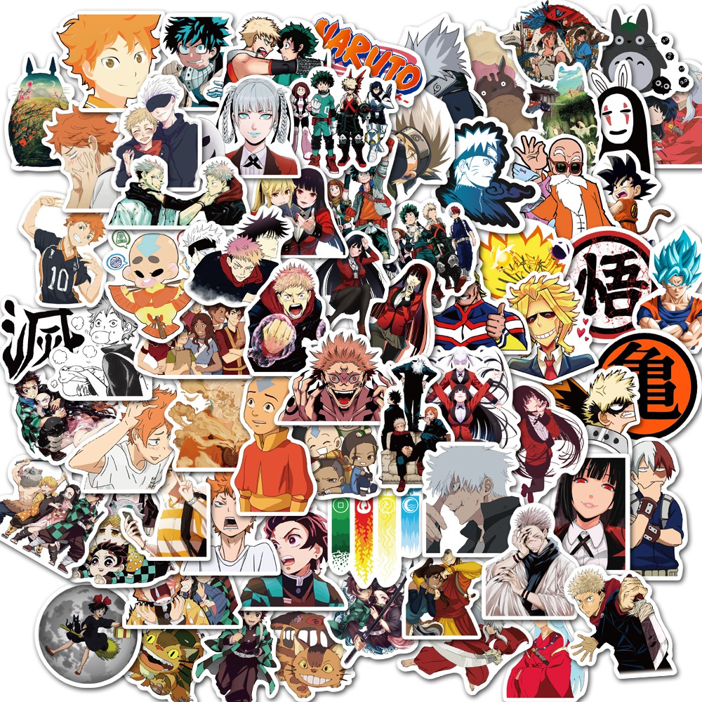 Anime Series Stickers One Piece Naruto Haikyuu Kakegurui Demon Slayer ...