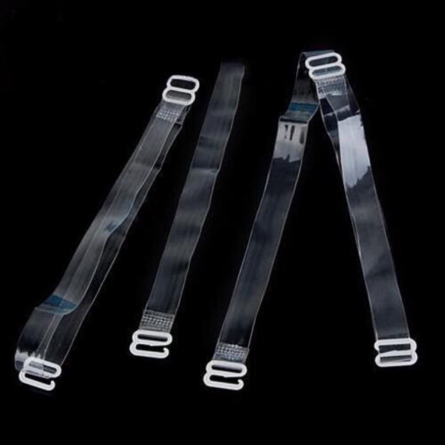Transparent strap for bra 1 pair metal hook