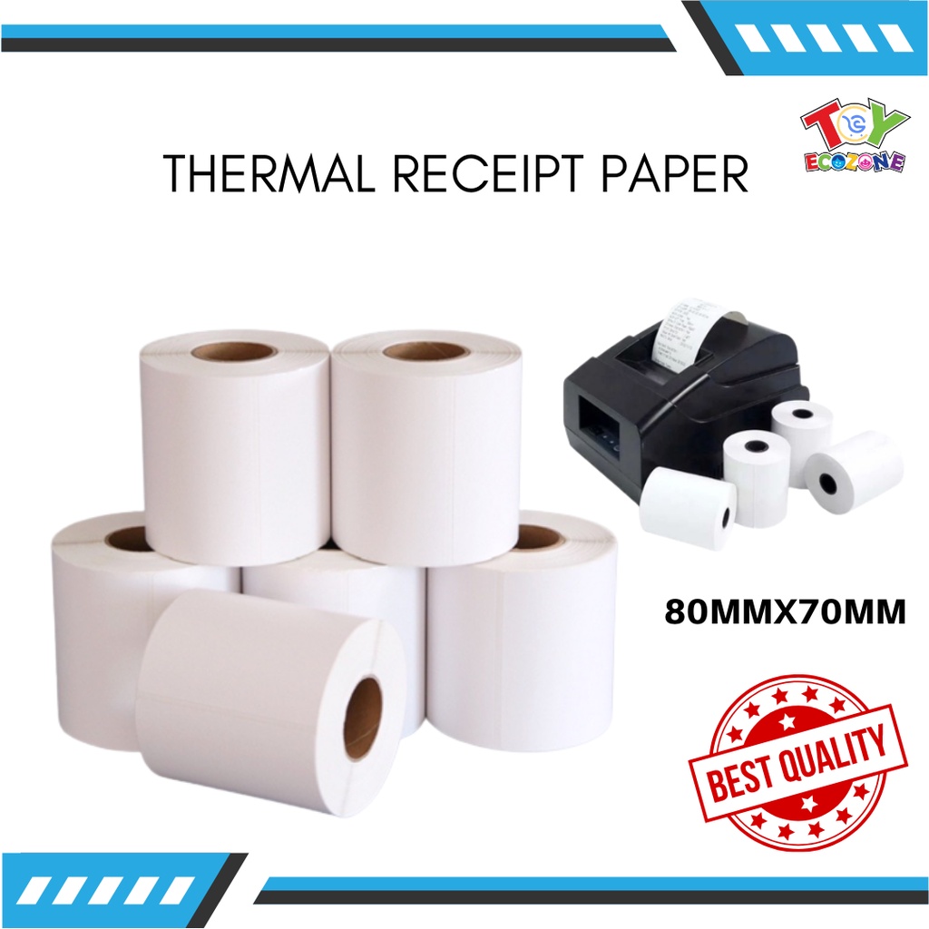 POS Receipt Thermal Paper 80mm x 70mm(80X70) POS PRINTER/THERMAL PRINTER PAPER Shopee Philippines