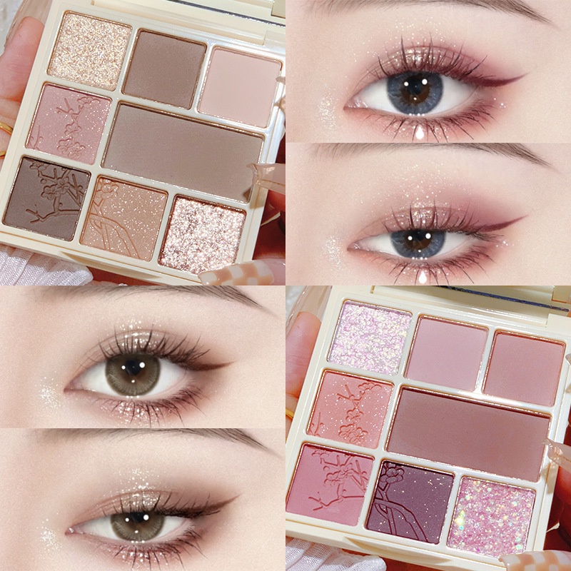 Xixi 8 Color matte Eyeshaodw Painting Palette Pearl Glitter Sequins