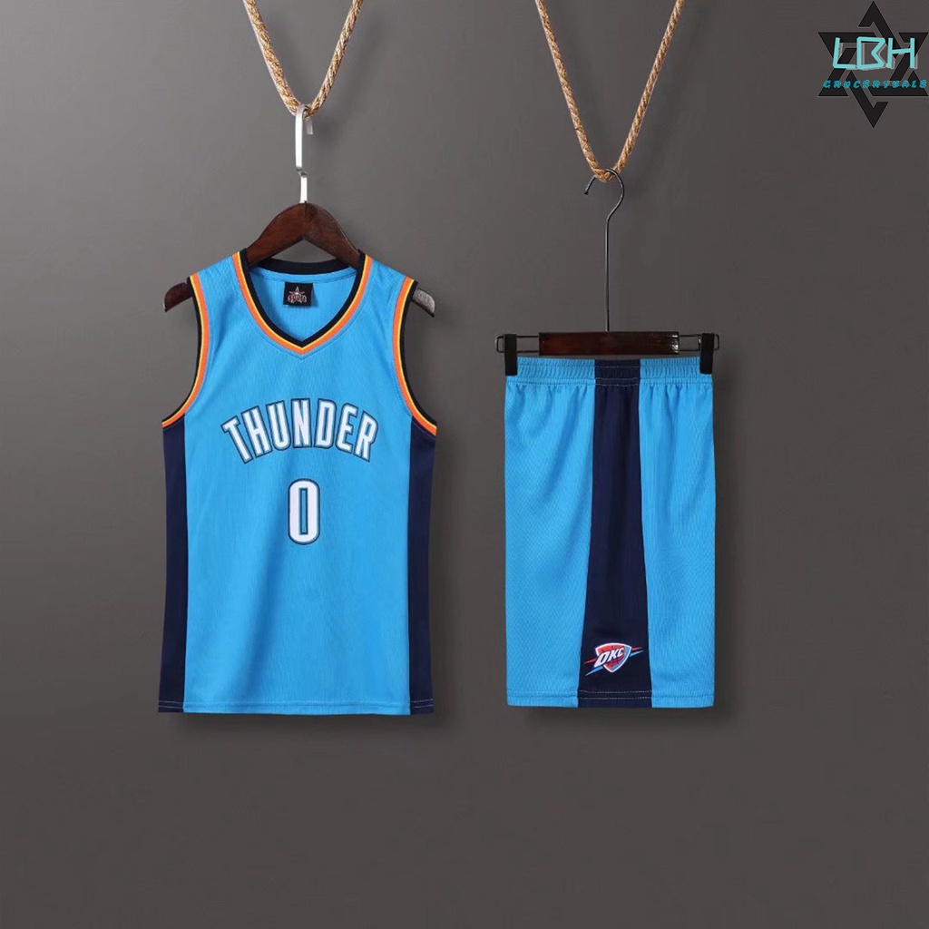 Kids Basketball Jersey Oklahoma City Thunder #0 Russell Westbrook