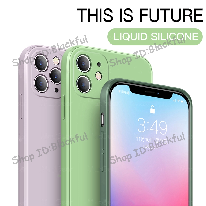 for iphone 15 14 13 12 pro max 12 New Luxury Original Square Classic Liquid  Silicone Soft Case For iPhone 11 Pro X XR XS Max 6s Plus SE 2020