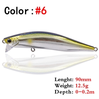 EWE AR-C Superficial Layer Minnow Lure Depth 0-20CM Riffle Surface Fishing  Lures Steady Casting Fish