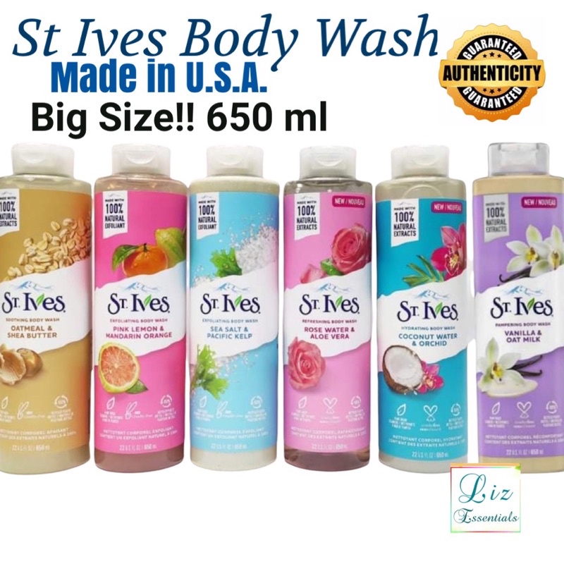 Authentic St. Ives Body Wash 650ml Shopee Philippines