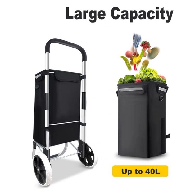 Trolley Car wheel Movable Storage Cart Foldable shopping trolley Stair