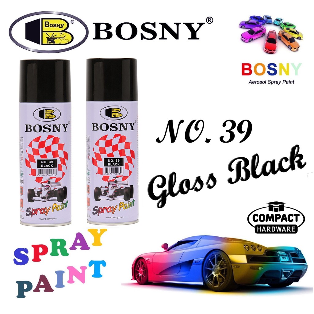 Bosny Spray Paint No. 39 Gloss Black Shopee Philippines