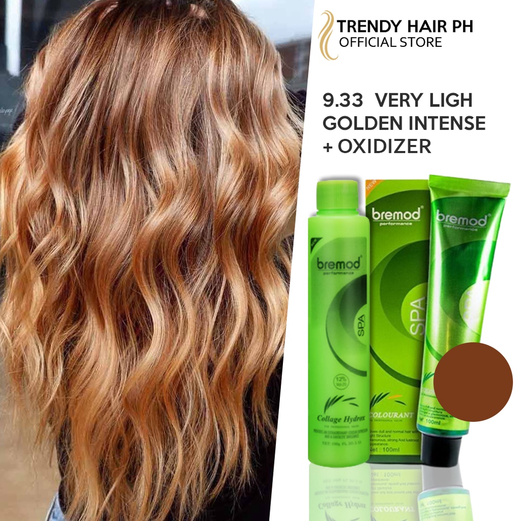 Original Bremod Hair Color 9.33 Very Light Golden Intense + Oxidizer ...