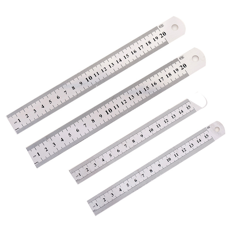 30cm Double-sided scale stainless steel ruler student office stationery ...