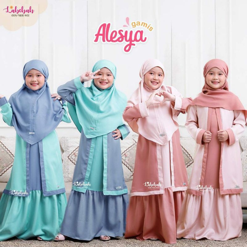 Alesya Combination Plain Children's Gamis Children's Gamis Set by ...