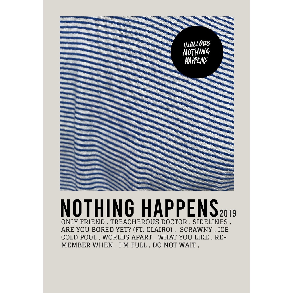 Poster Cover Album Nothing Happens by Wallows for room/wall | Shopee ...