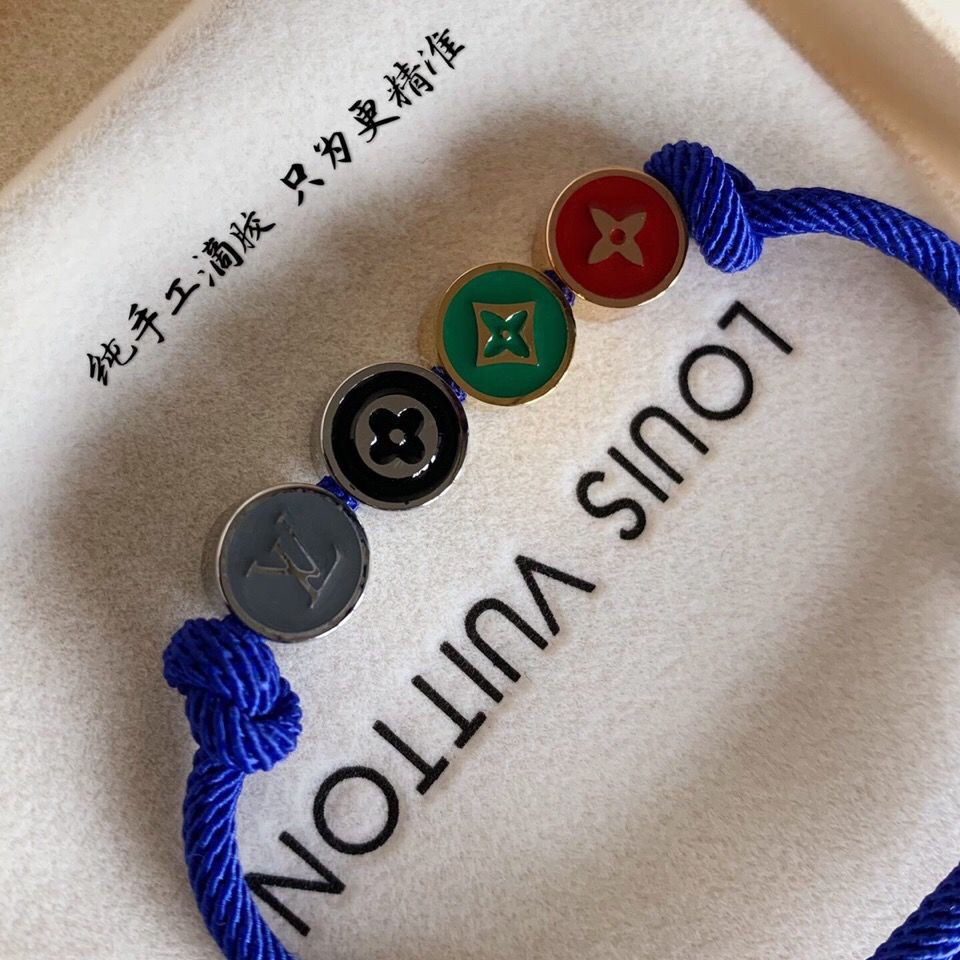 D24 Louis Vuitton Couple Rope Blue Bracelet Smart Bends And