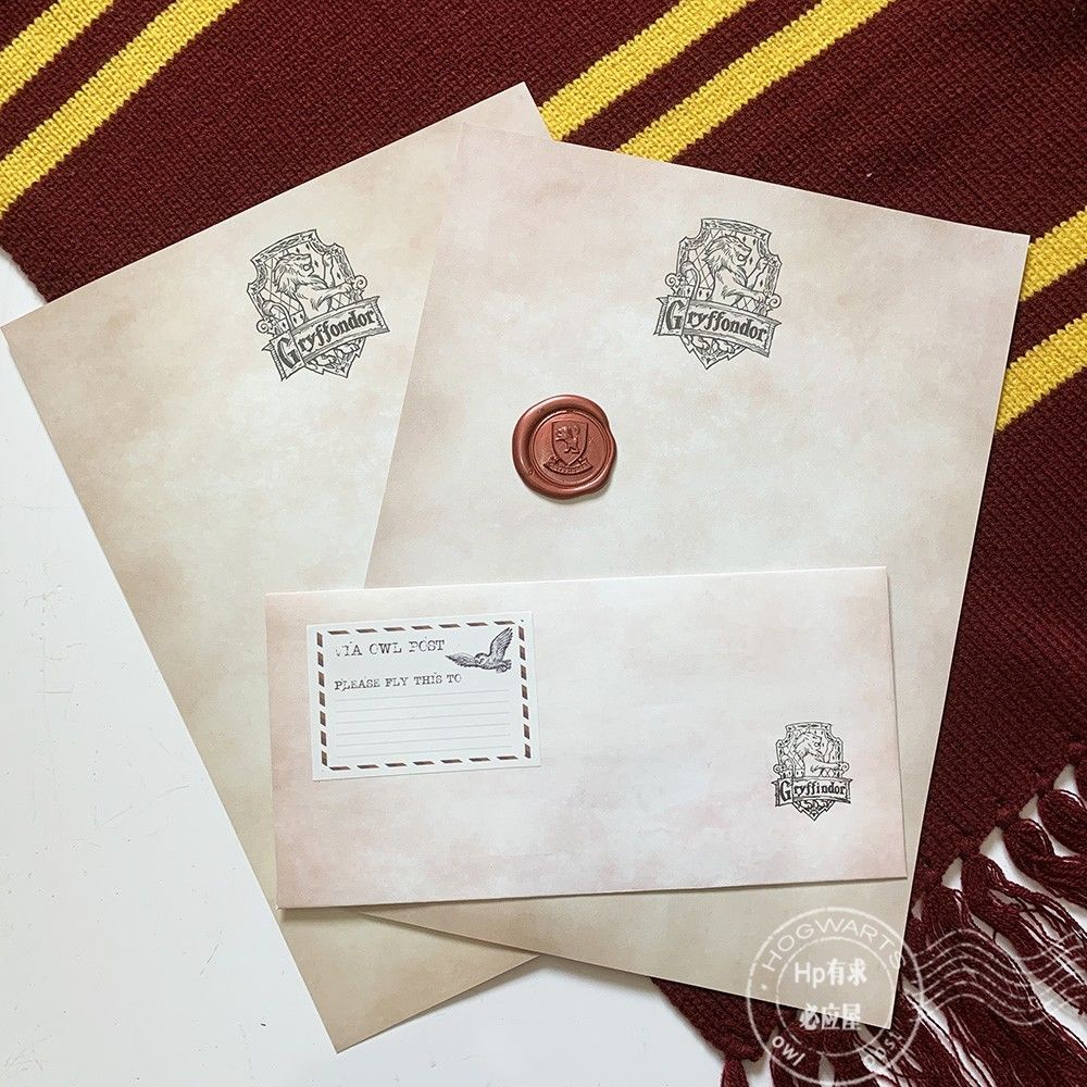 Harry Potter Homemade Envelope Around Hogwarts College Vintage ...