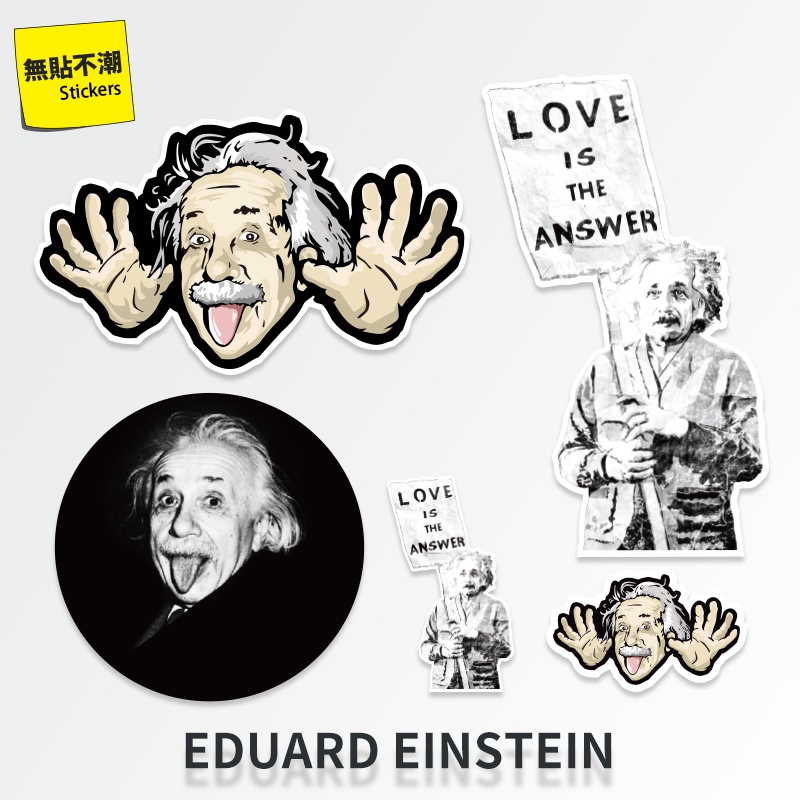 [stickers] pieces/set Einstein laptop stickers personalized trolley ...