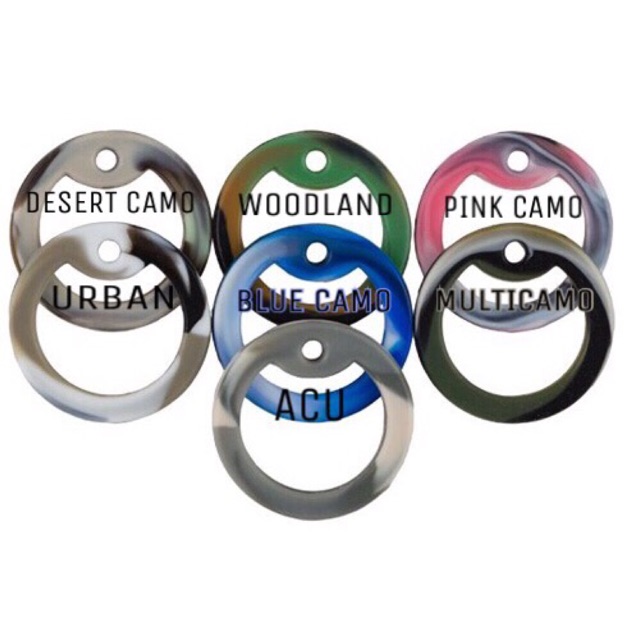 Pack Of 10 Glow In The Dark Blue Military ID Dog Tag Silencers – Rubber Silicone 7 thumbnail image
