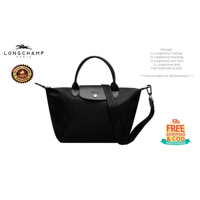 Original Longchamp Neo Le Pliage Black Medium size Shopee