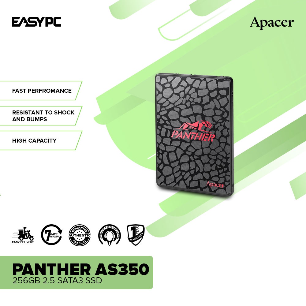 EasyPC | Apacer Panther AS350 256GB/512GB 2.5 SATA3 Solid State Drive ...
