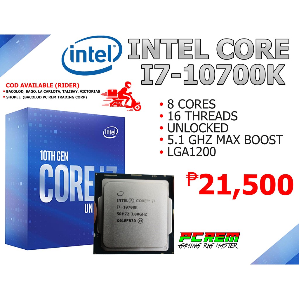 INTEL CORE I7-10700K 8 CORES 16 THREADS | Shopee Philippines