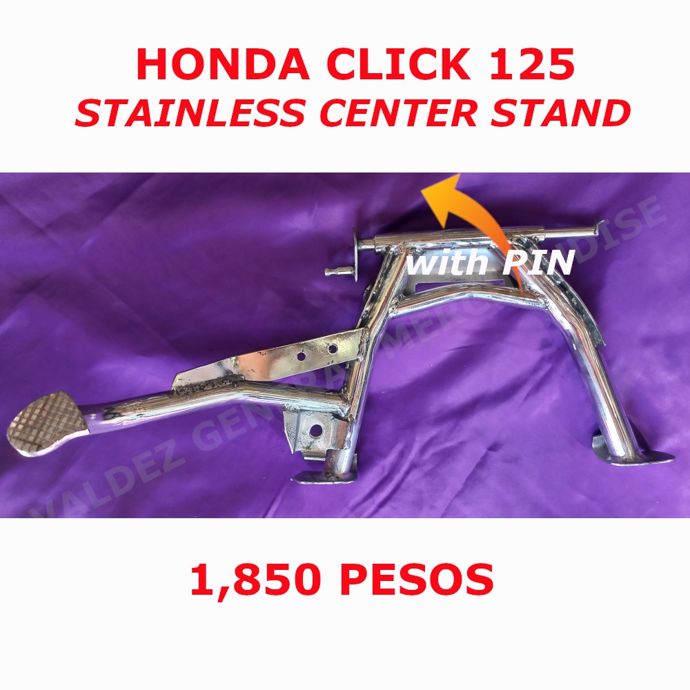 HONDA CLICK 125, Stainless Centerstand with Stainless Pin , Center ...