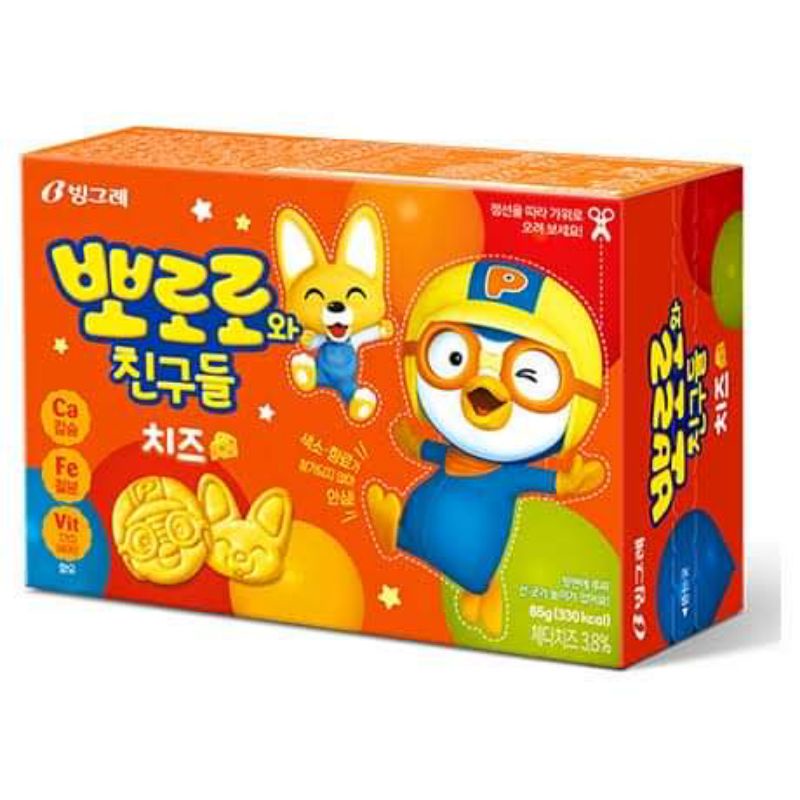 BINGGRAE Pororo Biscuit 65g Original/Cheese | Shopee Philippines