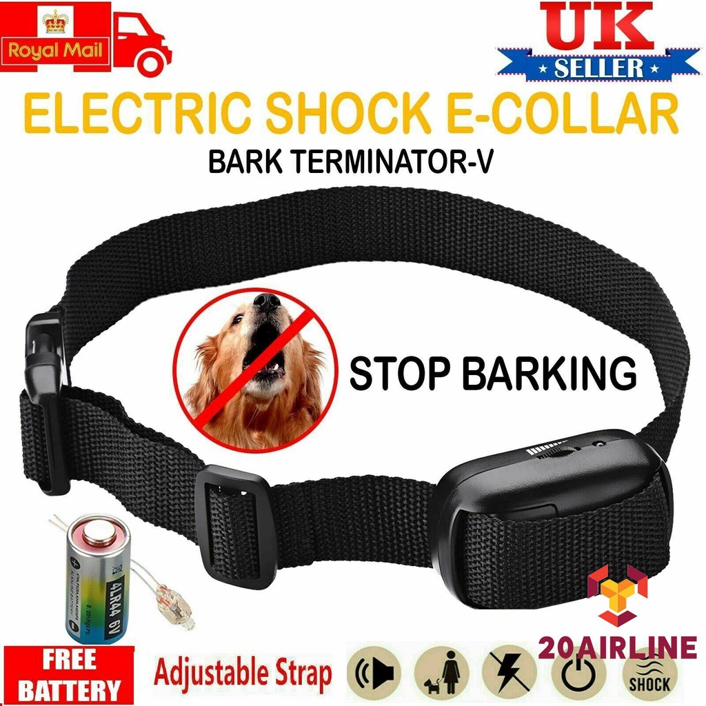 Pet Dogs Training Anti Barking Collar Electric Shock Ultrasonic Dog Collar Household Pet Stop Barking Control Collar Device Shopee Philippines