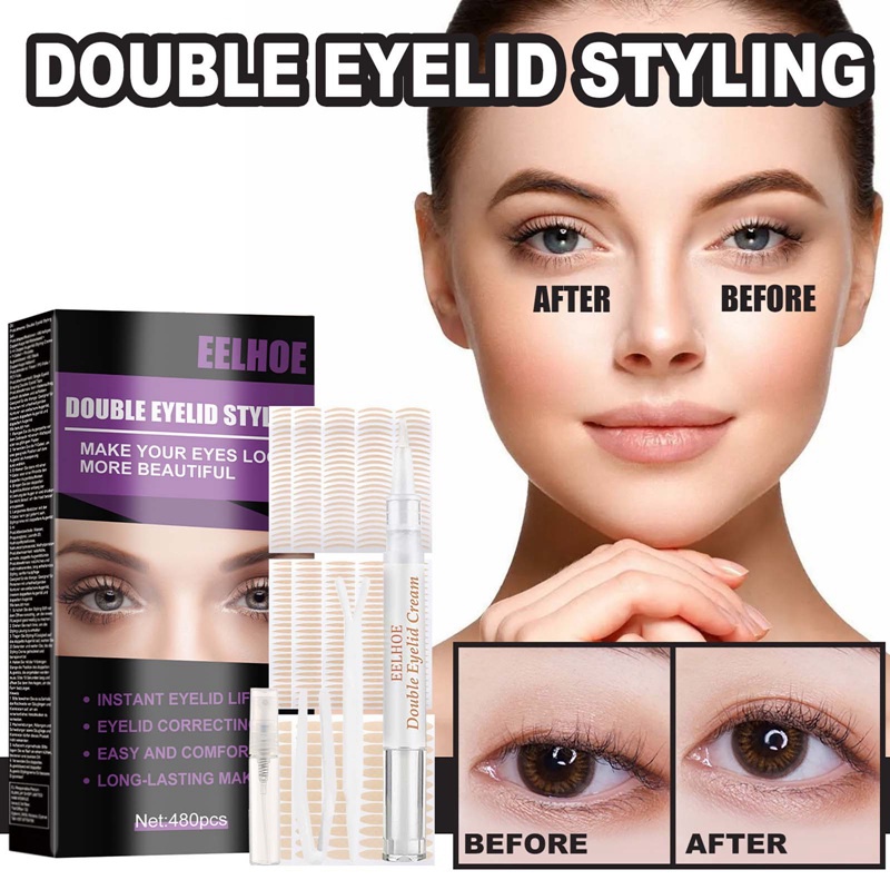 Hequ Eyelid Tape, Eyelid Lifter Strips With Droopy Eyelid Lift Cream ...