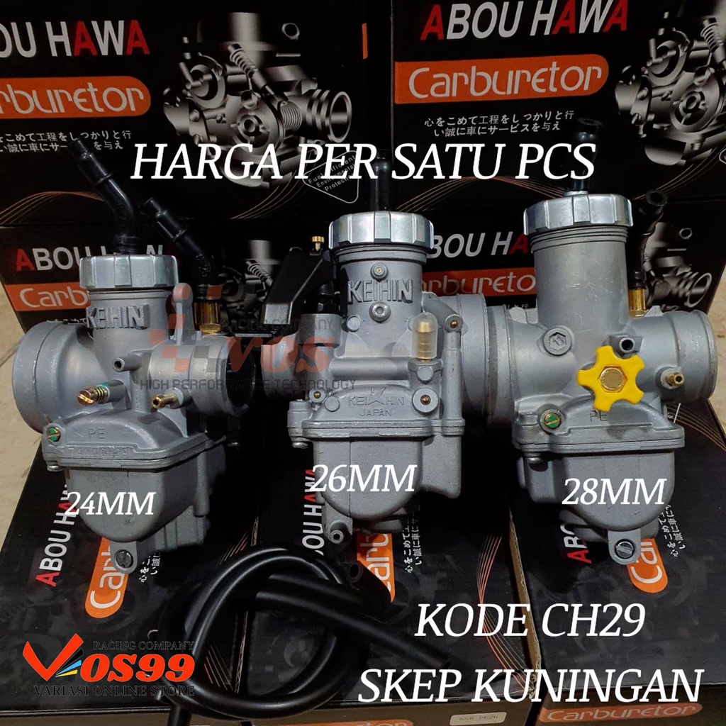 Carburetor Carburetor ABOU HAWA PE 28 26 24 MM KEIHIN Code CH29 Brass