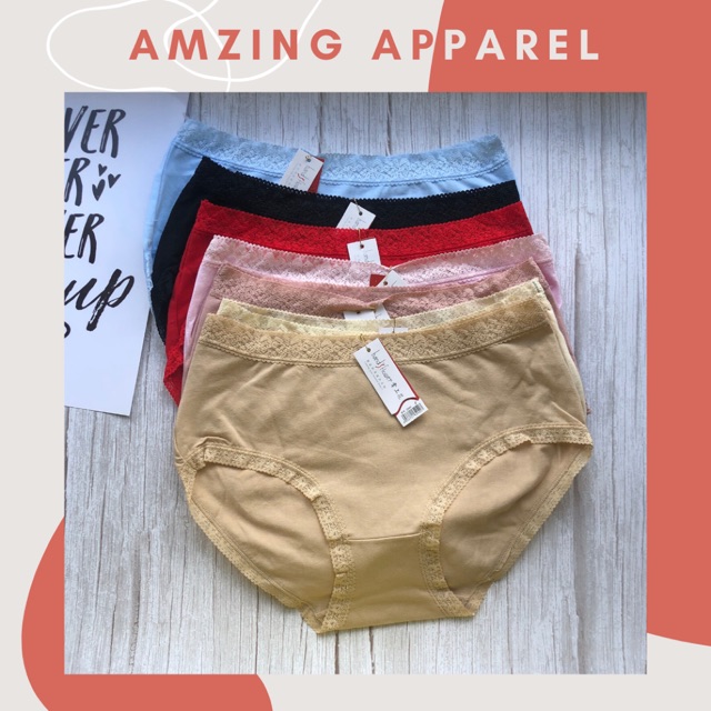 High Quality Semi Cotton Lace Panty Shopee Philippines