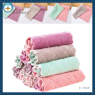 20 Pack Kitchen Cloth Dish Towels, Restaurant Cleaning Cloths, Premium  Dishcloths, Dish Rags , Super Absorbent Coral Fleece Cleaning Wipes, for  Table Chair Dish Glass?Multi-Colored? 